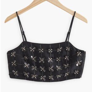 & Other Stories Embellished Crop Top 4 / Beaded Top, Sequin Top, Camisole